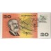 AUSTRALIA 1990 . TWENTY 20 DOLLAR BANKNOTE . FRASER/HIGGINS